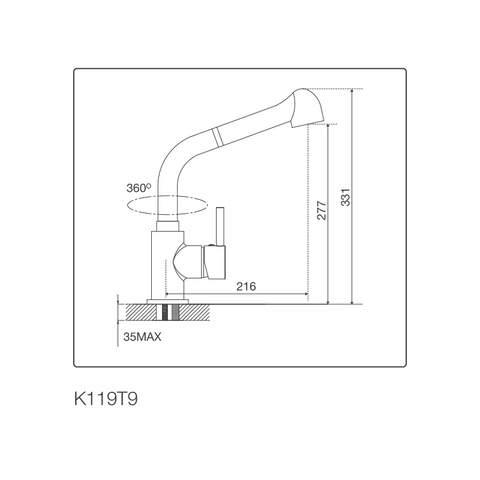 Vòi rửa chén Malloca K119T9