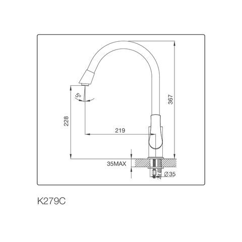 Vòi rửa chén Malloca K279C