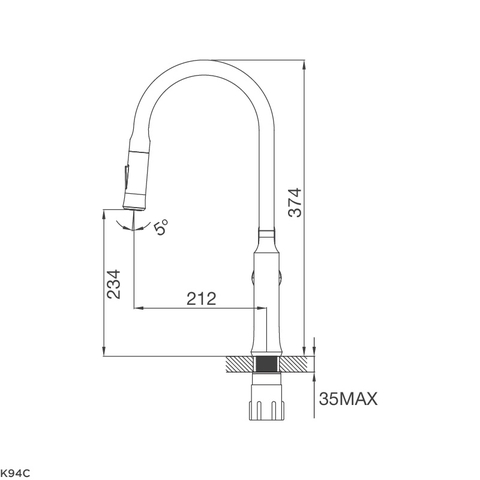 Vòi rửa chén Malloca K94C