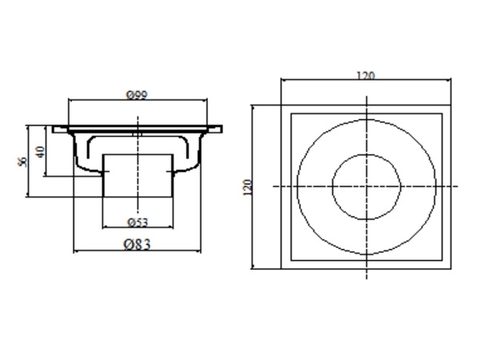 Phễu Thoát Sàn BAO LG-12060L