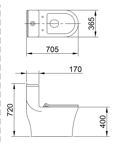 Bồn Cầu 1 Khối LUXTA LT108