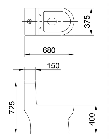 Bồn Cầu 1 Khối LUXTA LT109