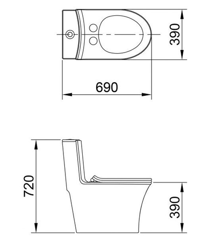 Bồn Cầu 1 Khối LUXTA LT103
