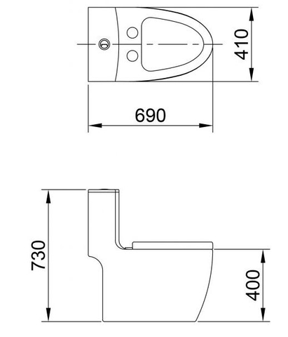 Bồn Cầu 1 Khối LUXTA LT101