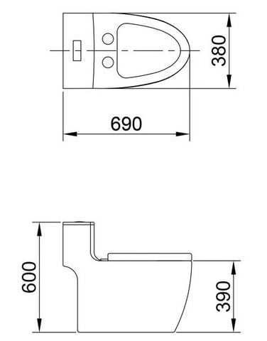 Bồn Cầu 1 Khối LUXTA LT104