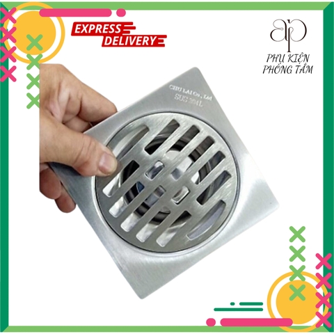 Hố Ga Thoát Sàn Chu Lai Inox 304, Phễu Thoát Nước Chống Hôi Phi 60,90-  Phi 90,10x10cm