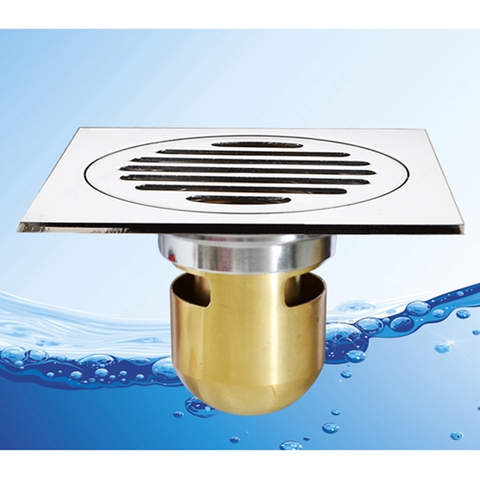 Phễu thoát nước bằng đồng đúc thu sàn chống hôi chống côn trùng hố ga chất liệu dày nặng -   MỜ XƯỚC 12x12