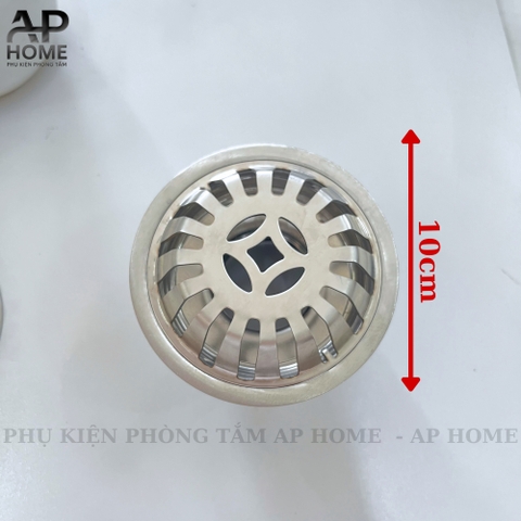 Quả cầu chắn rác ban công sân thượng chất liệu INOX 304 cao cấp chống hôi - Cầu đế tròn 10cm phi 60