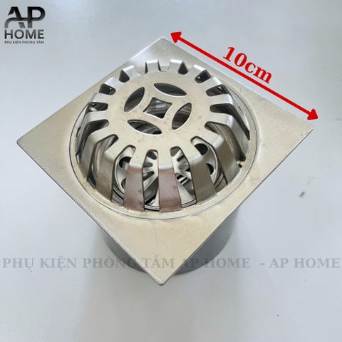 Quả cầu chắn rác ban công sân thượng chất liệu INOX 304 cao cấp chống hôi - Cầu đế vuông 10cm phi 90