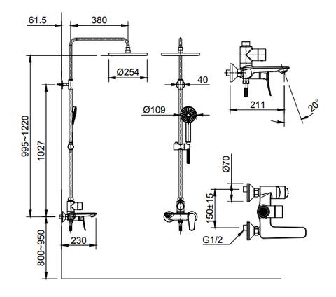 Sen cây nóng lạnh INAX BFV-515S