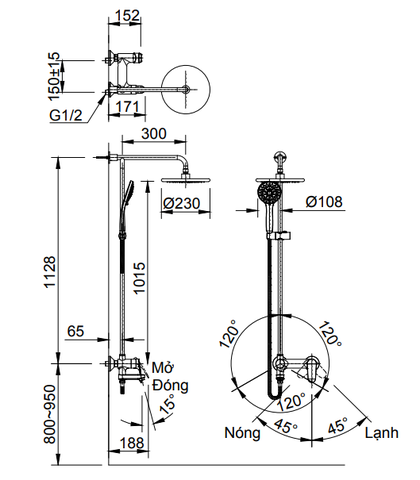 Sen cây nóng lạnh INAX BFV-915S