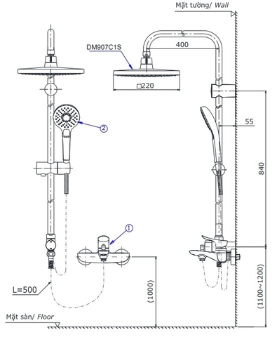 Sen Cây Nóng Lạnh TOTO DM907CS/TBS04302V/DGH104ZR