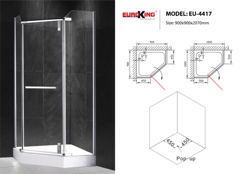 Phòng tắm vách kính EU-4417