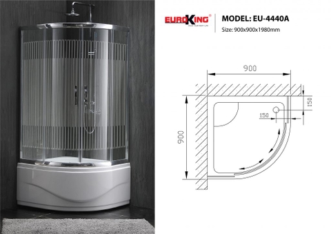 Phòng tắm vách kính EU-4440A