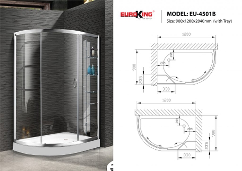 Phòng tắm vách kính EU-4501B