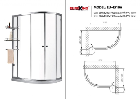 Phòng tắm vách kính EU-4510A