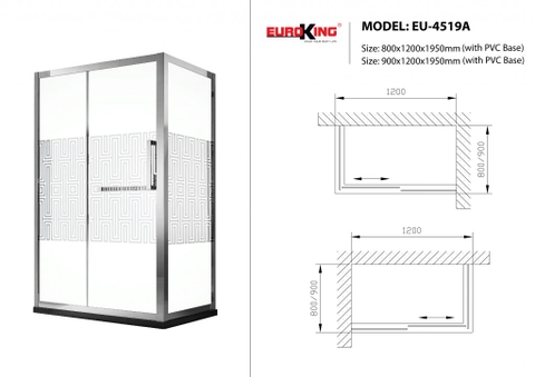 Phòng tắm vách kính EU-4519A