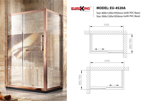 Phòng tắm vách kính EU-4520A