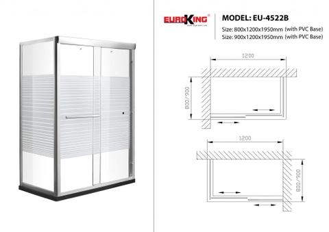Phòng tắm vách kính EU-4522