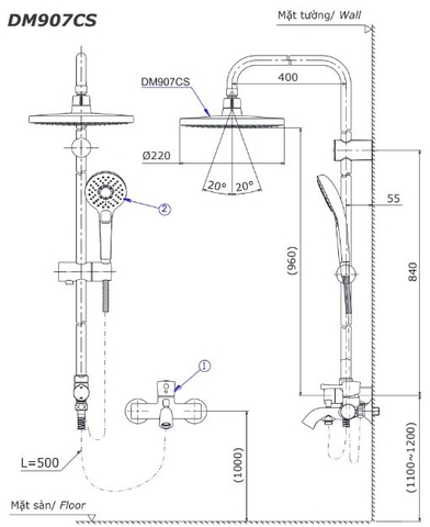 Sen Cây Nóng Lạnh TOTO DM907CS/TBS02302V/DGH104ZR