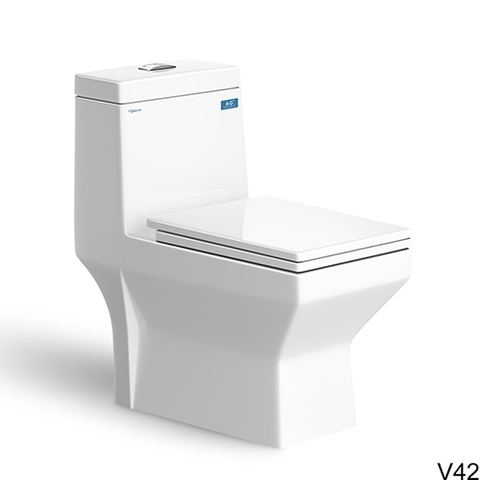 Bồn Cầu 1 Khối VIGLACERA V42 (Nano Titan, PK 2N, nắp êm) + Xịt VG826