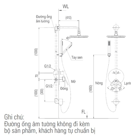 Sen Tắm âm tường INAX BFV-71SEW