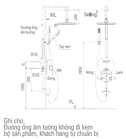 Sen Tắm âm tường INAX BFV-71SEC
