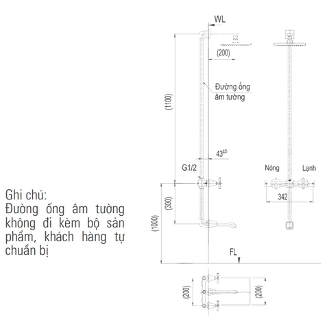 Sen Tắm âm tường INAX BFV-81SEW