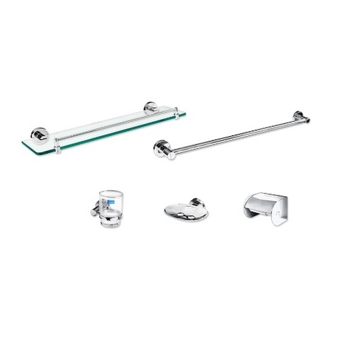 Bộ phụ kiện phòng tấm bằng đồng ma Crom (5 món) VIGLACERA VG92