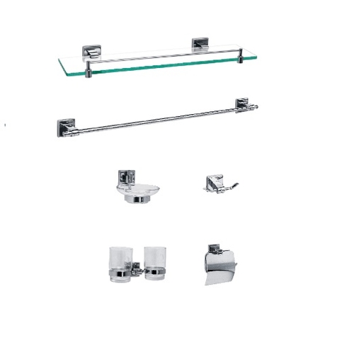 Bộ phụ kiện phòng tắm bằng đồng ma Crom (6 món) VIGLACERA VG95