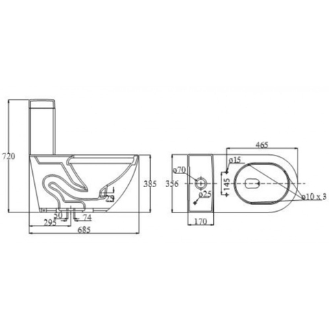 Bồn cầu 1 Khối Viglacera V199 Nắp Êm + Vòi Xịt VG826