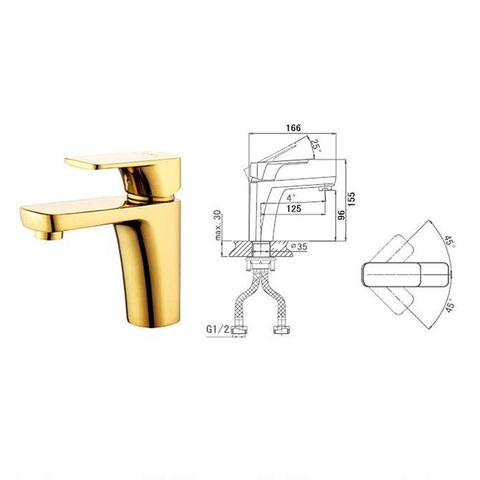 Vòi lavabo nóng lạnh DK 1432103