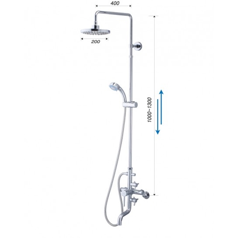 Sen Tắm Cây Nóng Lạnh Bát Tròn Tay Sen 3 chế độ CAESAR S488C