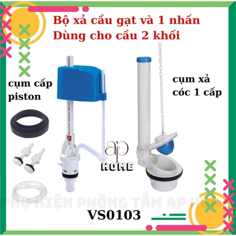 Bộ xả bồn cầu VS0107 két rời (kèm gạt hông LB04)