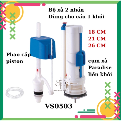 Bộ xả bồn cầu 2 nút nhấn dòng phổ thông Paradise