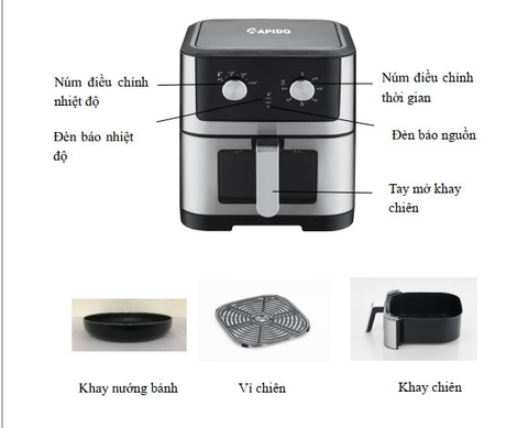 Nồi chiên không dầu Rapido RAF 8.0M