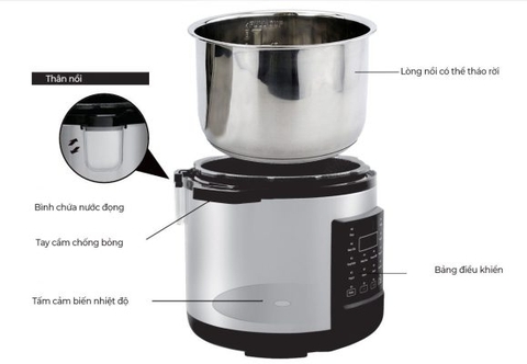 Nồi áp suất điện đa năng Rapido RPC900-D1