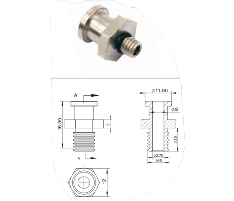 Vacuum Cup Fitting : VM27-M5