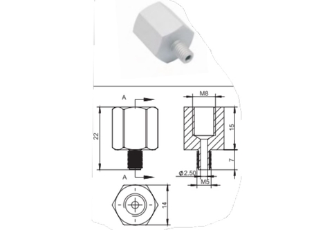 Vacuum Cup Connector - VM-M5M-M8F