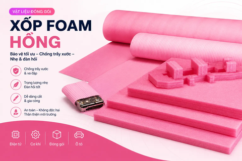 Xốp Foam Hồng