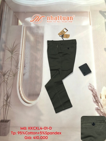 QUẦN KAKI NAM CHUẨN XẾP LY