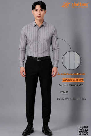 Áo Sơ Mi Body Sọc Dài 360