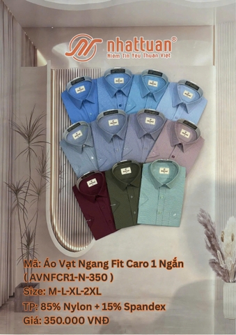 ÁO VẠT NGANG FIT CARO 1 NGẮN