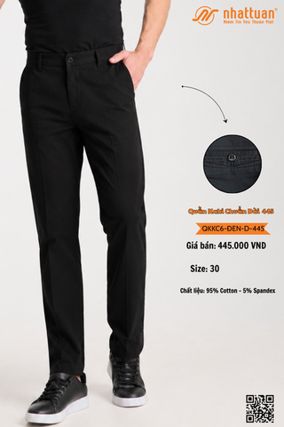 Quần Kaki Chuẩn 6 Đen Dài 445