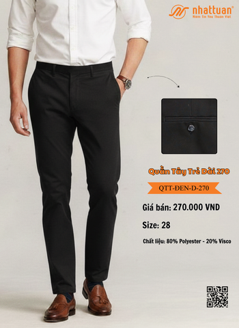 Quần Tây Trẻ Đen Dài 270*