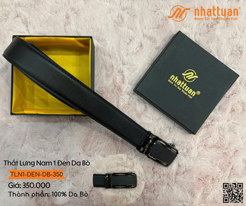 Thắt Lưng Nam 1 Đen Da Bò 350