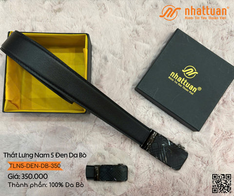 Thắt Lưng Nam 5 Đen Da Bò 350