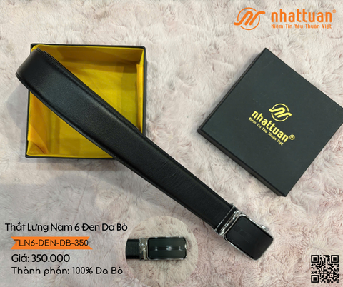 Thắt Lưng Nam 6 Đen Da Bò 350
