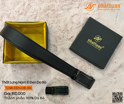 Thắt Lưng Nam 8 Đen Da Bò 350