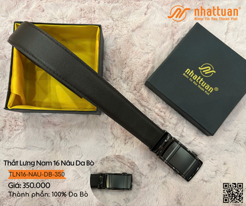 Thắt Lưng Nam 16 Nâu Da Bò 350